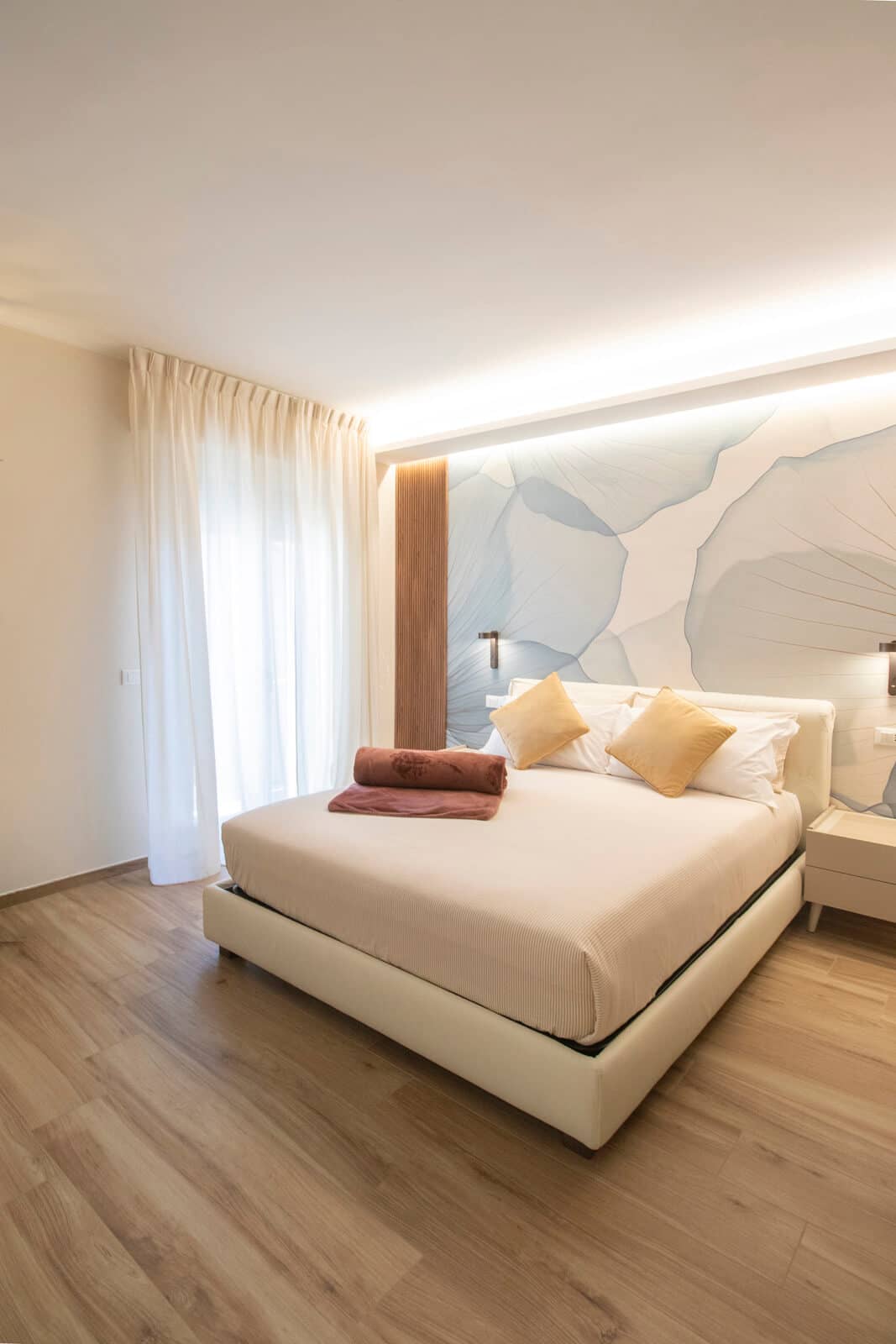 Dettaglio di una camera da letto di Borgo Cian