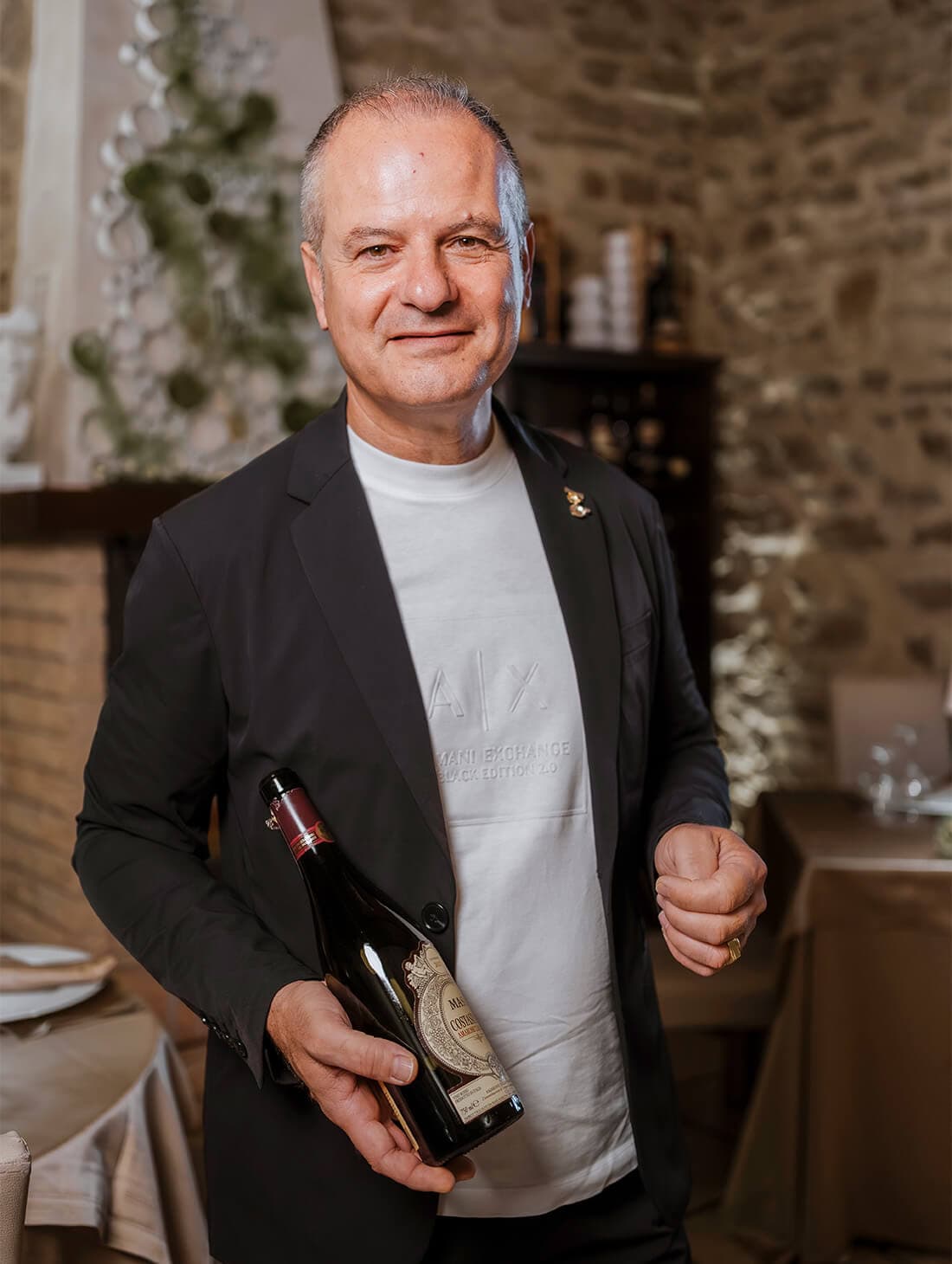 Mario, titolare e responsabile di sala del Ristorante Cian a San Giacomo degli Schiavoni
